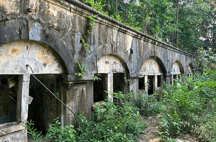 Explore a hidden WWII island fort and abandoned tunnels at sunrise