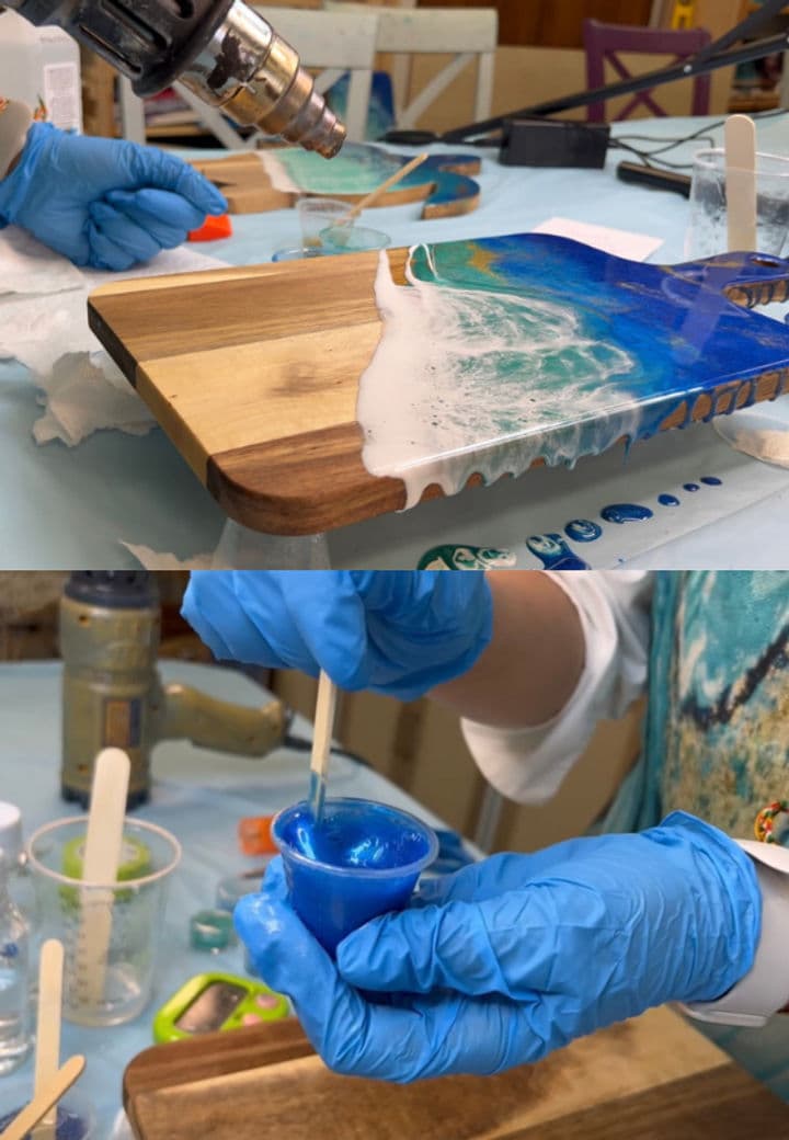 Epoxy Resin Ocean Cheeseboard Workshop | Oceanside